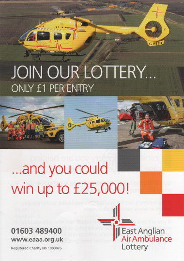 Junk mail from the East Anglia Air Ambulance.
